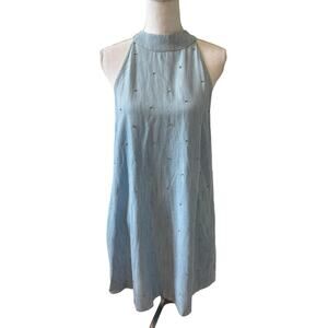 Cloth & Stone Casual Chambray Halter Dress Blue M